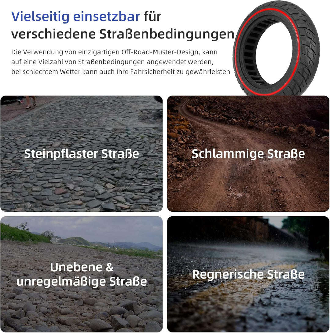 ulip 60/70-7 Solid Scooter Tire Rubber Tire Vorder- und Hinterräder Ersatz für Xiaomi 4 Pro/Xiaomi 4