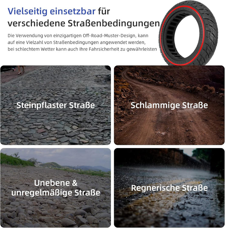 ulip 60/70-7 Solid Scooter Tire Rubber Tire Vorder- und Hinterräder Ersatz für Xiaomi 4 Pro/Xiaomi 4