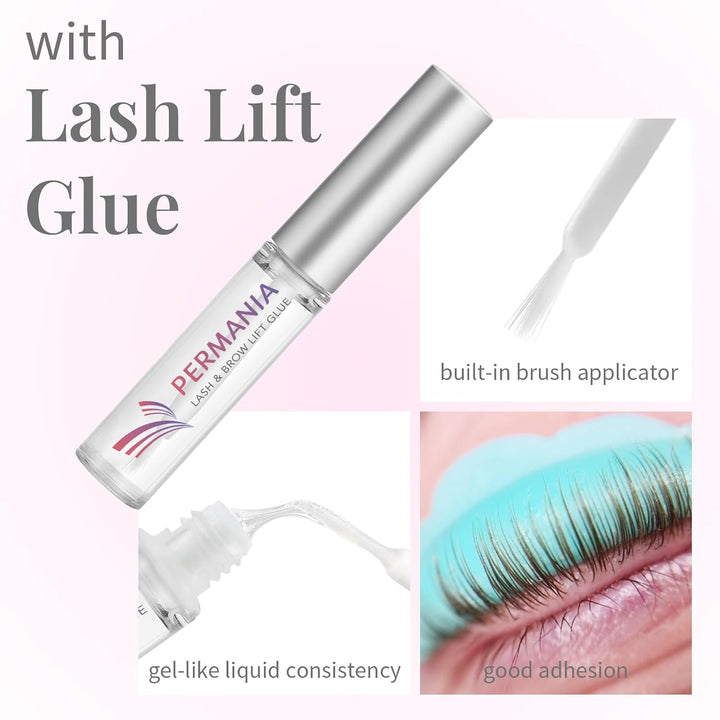 PERMANIA Wimpernlifting Set - Korean Lash Lift, Verbessertes Wimpernwelle und Augenbrauen Lifting Se