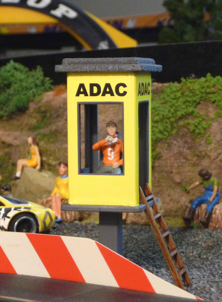 Slotcar Dekoration ADAC KONTROLL-Turm STRECKENPOSTEN-Stand für Carrera DIGITAL