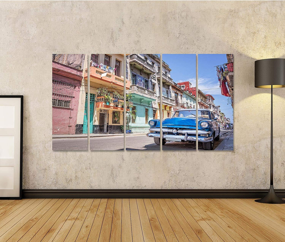 islandburner Bild auf Leinwand Vintage Classic American Car In Havanna Kuba Bilder Wandbilder Poster