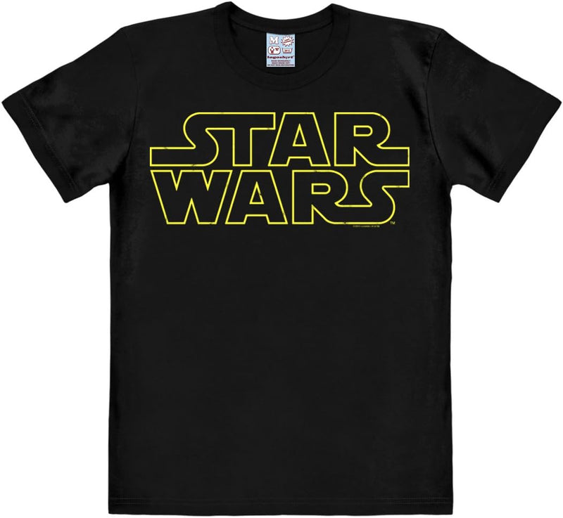 Logoshirt T-Shirt Krieg der Sterne - Logo - Star Wars Schriftzug - Rundhals Shirt schwarz - Lizenzie