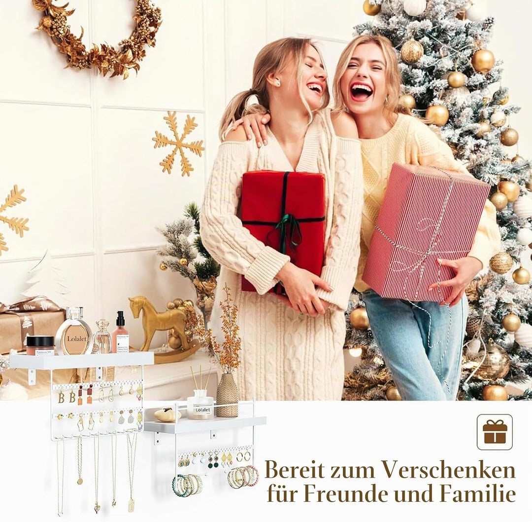 Lolalet 2 Stück hängend Schmuck Organizer Kettenaufhänger Wand Schmuckhalter, Wandmontierte Schmucka