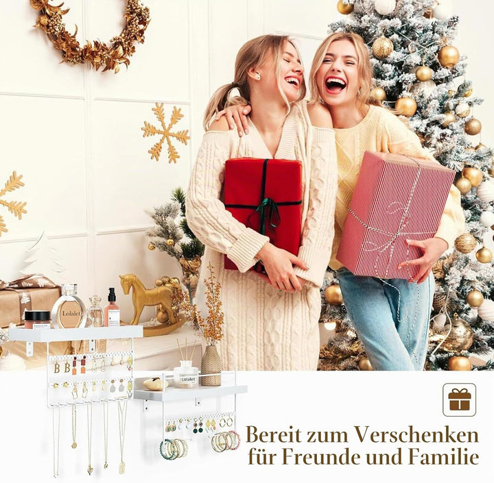 Lolalet 2 Stück hängend Schmuck Organizer Kettenaufhänger Wand Schmuckhalter, Wandmontierte Schmucka