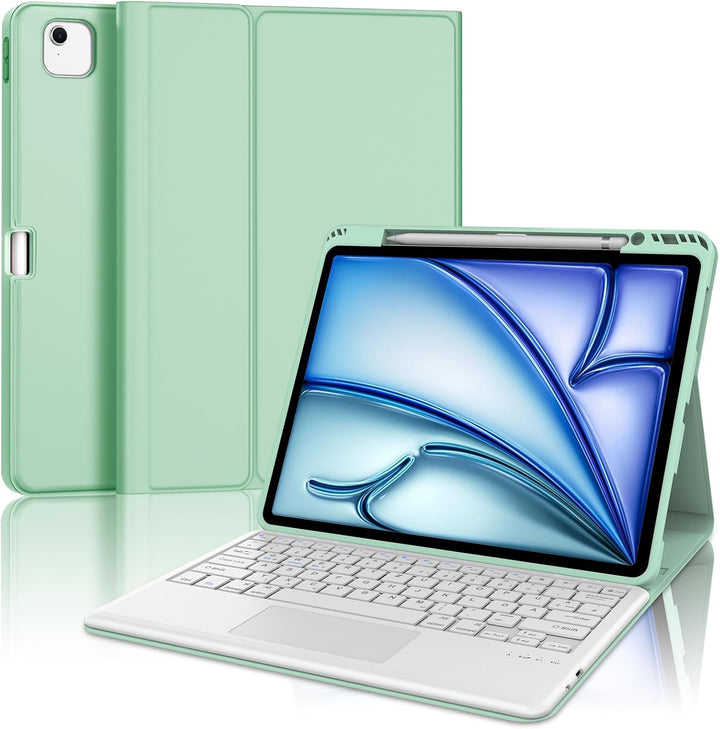 IVEOPPE Tastatur für iPad Air 13 2024 (M2), Hülle mit Tastatur für iPad Air 13" Con Touchpad, Magnet