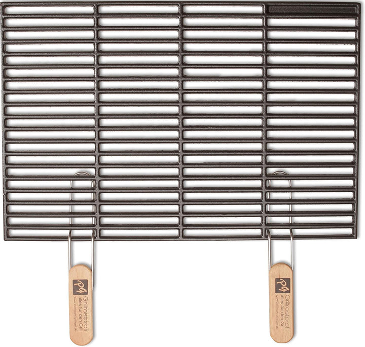 Grillrostprofi Gusseisen-Grillrost 60 x 40 cm mit abnehmbaren Handgriffen