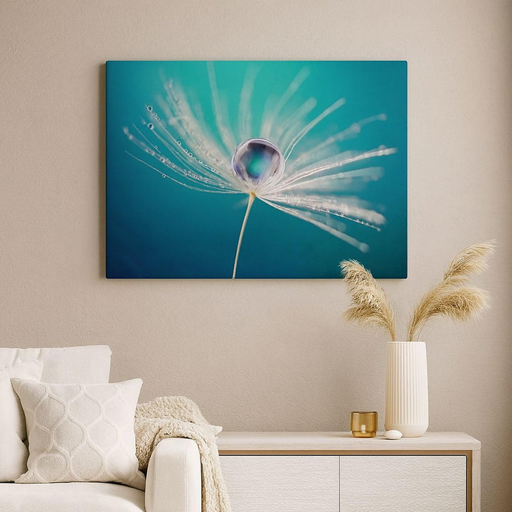 Bilder auf Leinwand 100x70cm Leinwandbild mit Rahmen Pflanze Natur Gross Wanddeko Bild Schlafzimmer