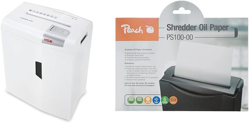 HSM shredstar X10 Aktenvernichter, Sicherheitsstufe P-4, 10 Blatt (Partikelschnitt) mit CD-Schredder