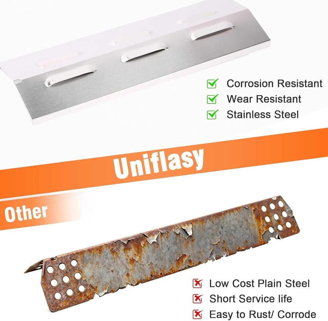 Uniflasy 36,5 x 12 cm Edelstahl Brennerabdeckung für Enders Chicago 3, Boston Pro 3K, Tepro 3561, Ba