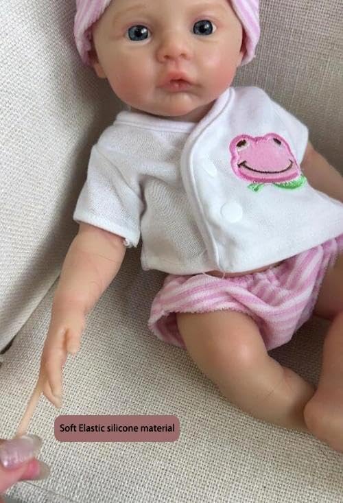 Zero pam Reborn Baby Vollsilikon Lebensecht 30CM Weiche Silikon Baby Mädchen, Babypuppen Wie Echt, R