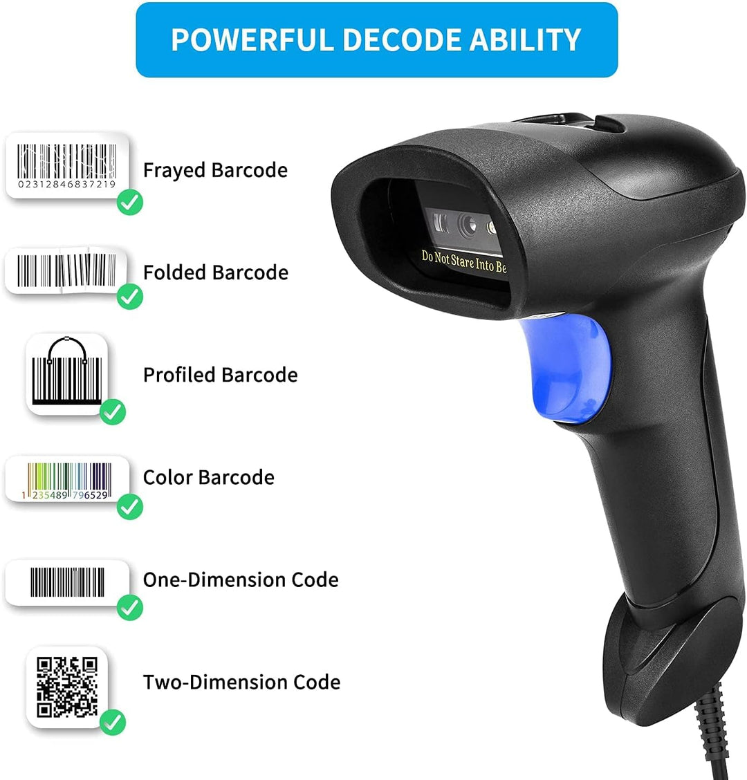 NetumScan 2D-Barcode Scanner - Tragbarer QR-Barcode-Leser/Bildwandler (PDF417, QR, Data Matrix) mit