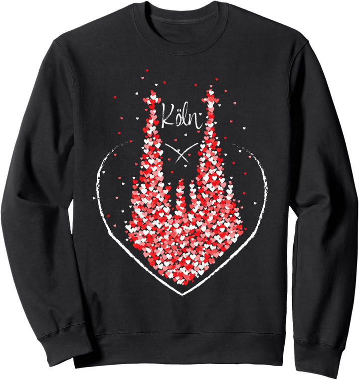 Rot Weiss Köln Kölner Dom Karneval Fasching Kostümersatz Sweatshirt