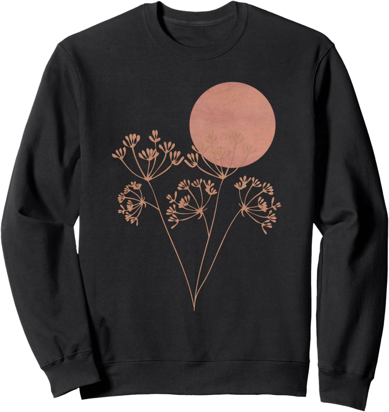 Botanische Blume Abstrakte Pflanzenkunst Sweatshirt