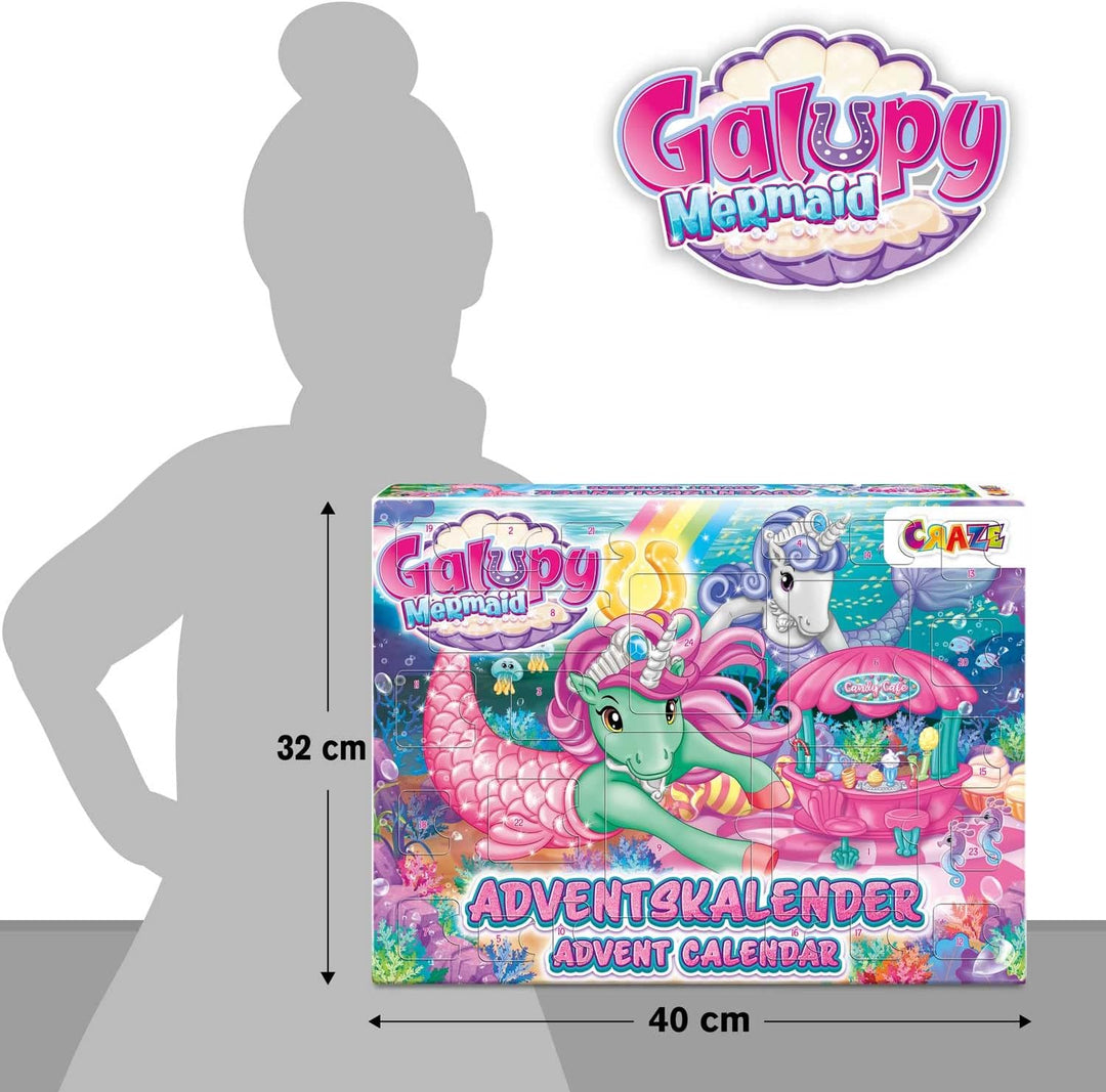 GALUPY MERMAID Spielzeug Adventskalender Kinder - Einhorn Weihnachtskalender für Mädchen, Spielzeug