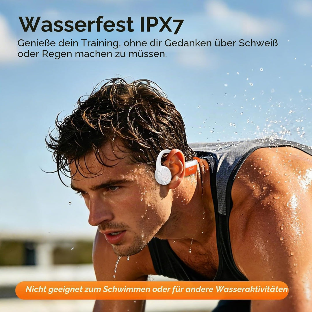 esonstyle Knochenschall Kopfhörer Bluetooth 6.0 - IPX7 wasserdichte Bone Conduction Headphones mit M
