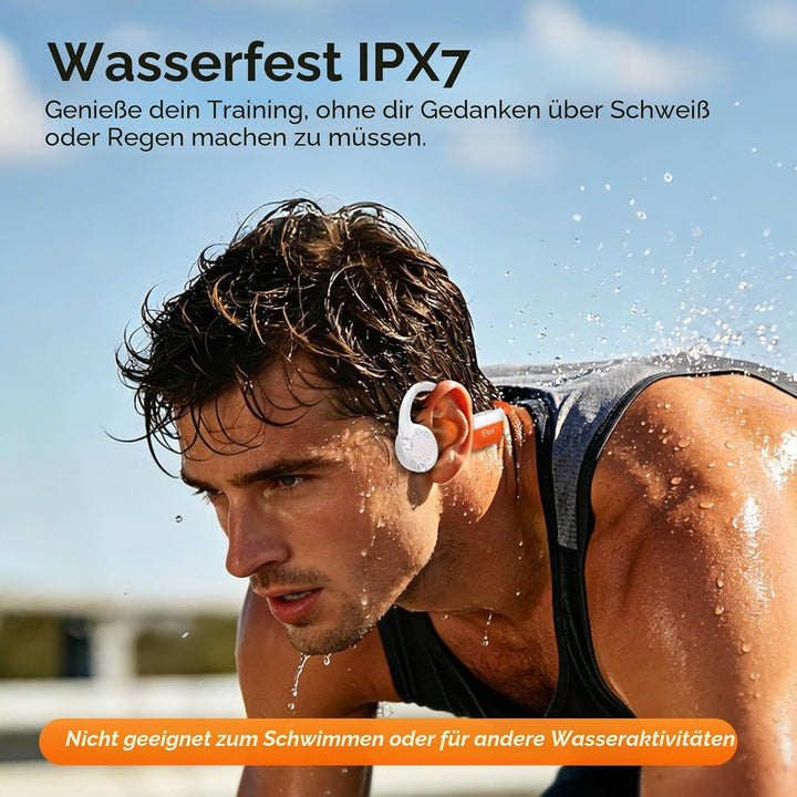 esonstyle Knochenschall Kopfhörer Bluetooth 6.0 - IPX7 wasserdichte Bone Conduction Headphones mit M