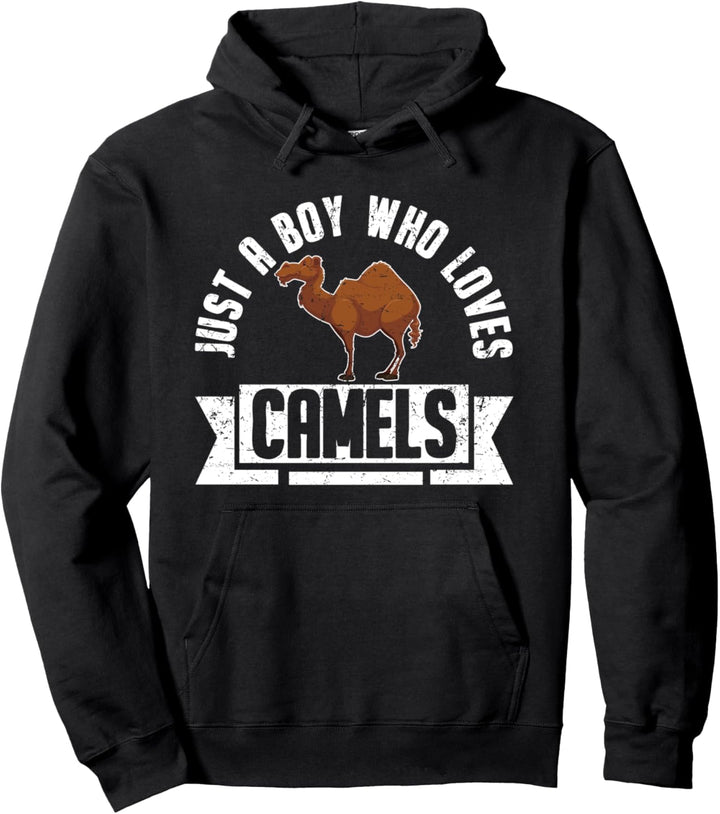 Just A Boy Who Loves Camels Dromedar Geschenk Kamel Pullover Hoodie