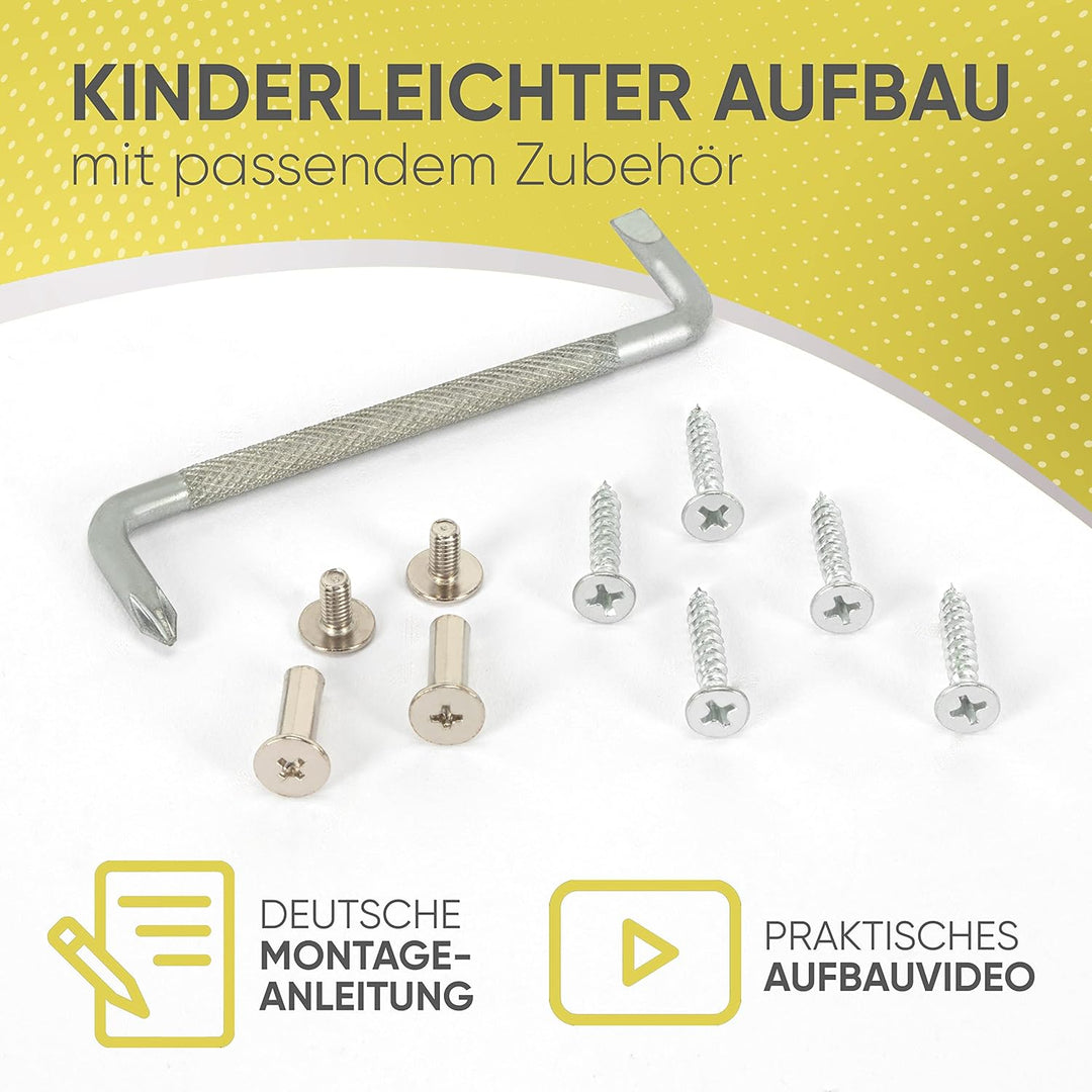 Bettgitter grau [0,9m] - Labor geprüft - Rausfallschutz Bett [Eine Seite] - Bettschutzgitter für Kin