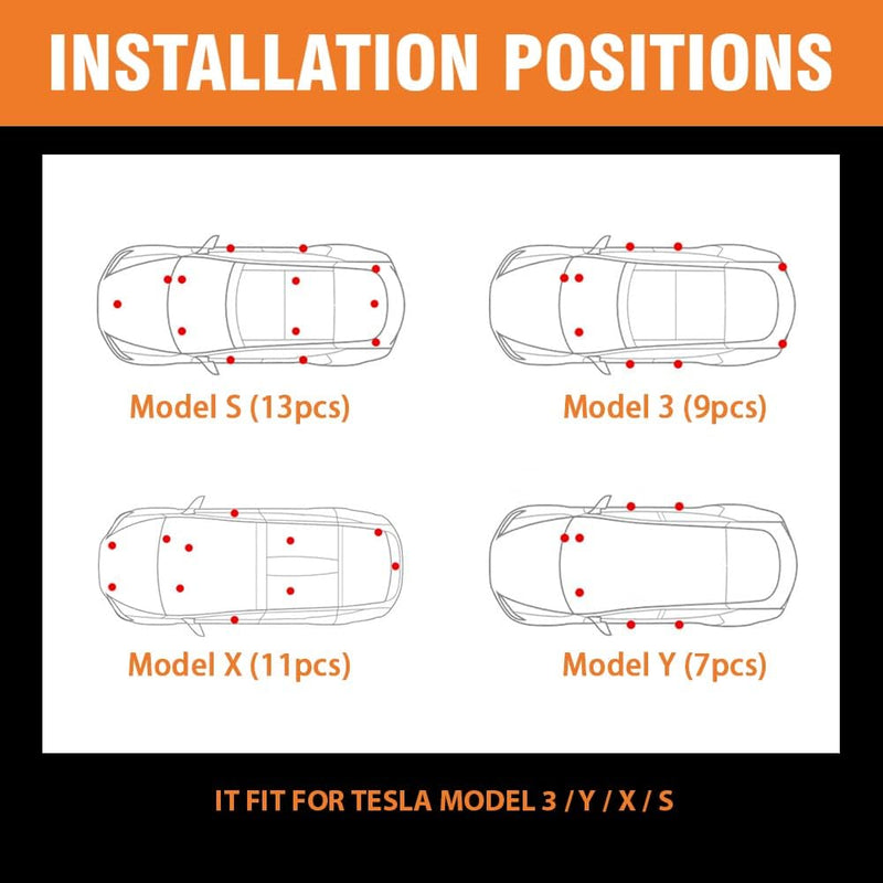 SENZEAL LED Innenleuchten für Tesla Model 3/Y/S/X Ultrahelle LED-Lampe Fussraumbeleuchtung Kofferrau