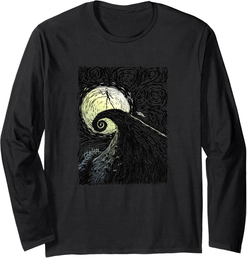 Disney The Nightmare Before Christmas Spirale Hill Portrait Langarmshirt