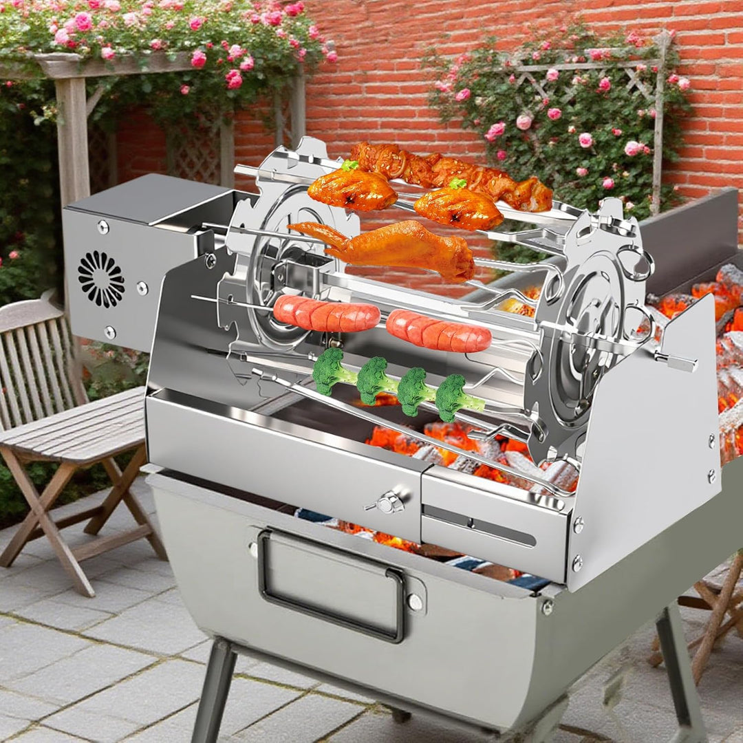Elektrische Grillspiesse, Rollender Automatisch rotierender Rollgrillkorb-Ladeanschluss (Grillspiess