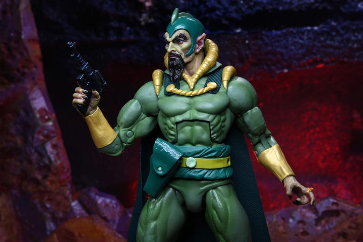 NECA King Features 17,8 cm grosse Actionfigur - Original Superhelden Flash Gordon Serie Ming The Mer