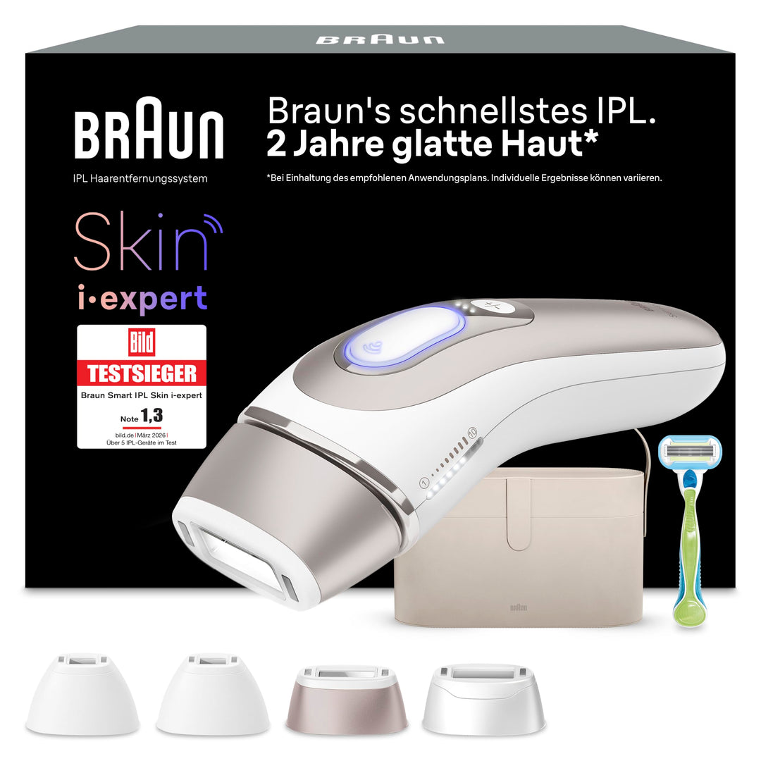 Braun Smart IPL 7 Skin i·expert, Gratis App, Haarentfernungsgerät Damen, sichtbare Haarentfernung, D