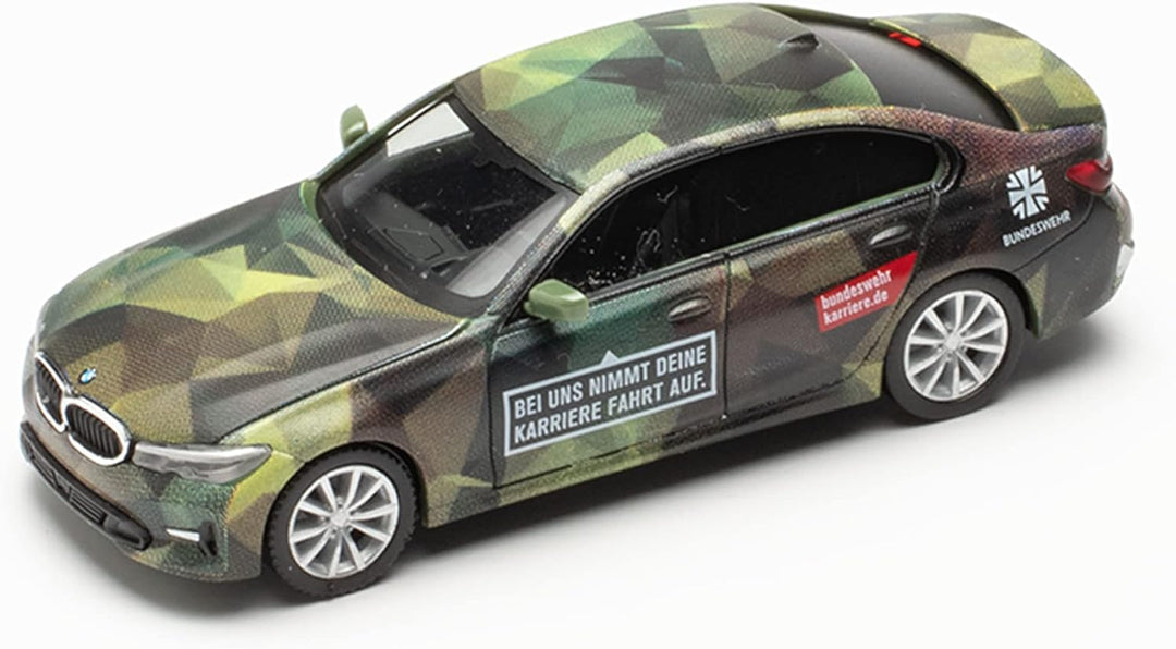 Herpa Modellauto BMW 3er Limousine „Bundeswehr Personal“, originalgetreu im Massstab 1:87, Auto Mode