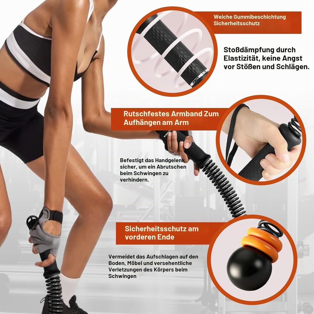 Battle Ropes, Gewichtete Trainingsseile, der neuen Generation Verstellbares Ropeless Fitnessseile, V