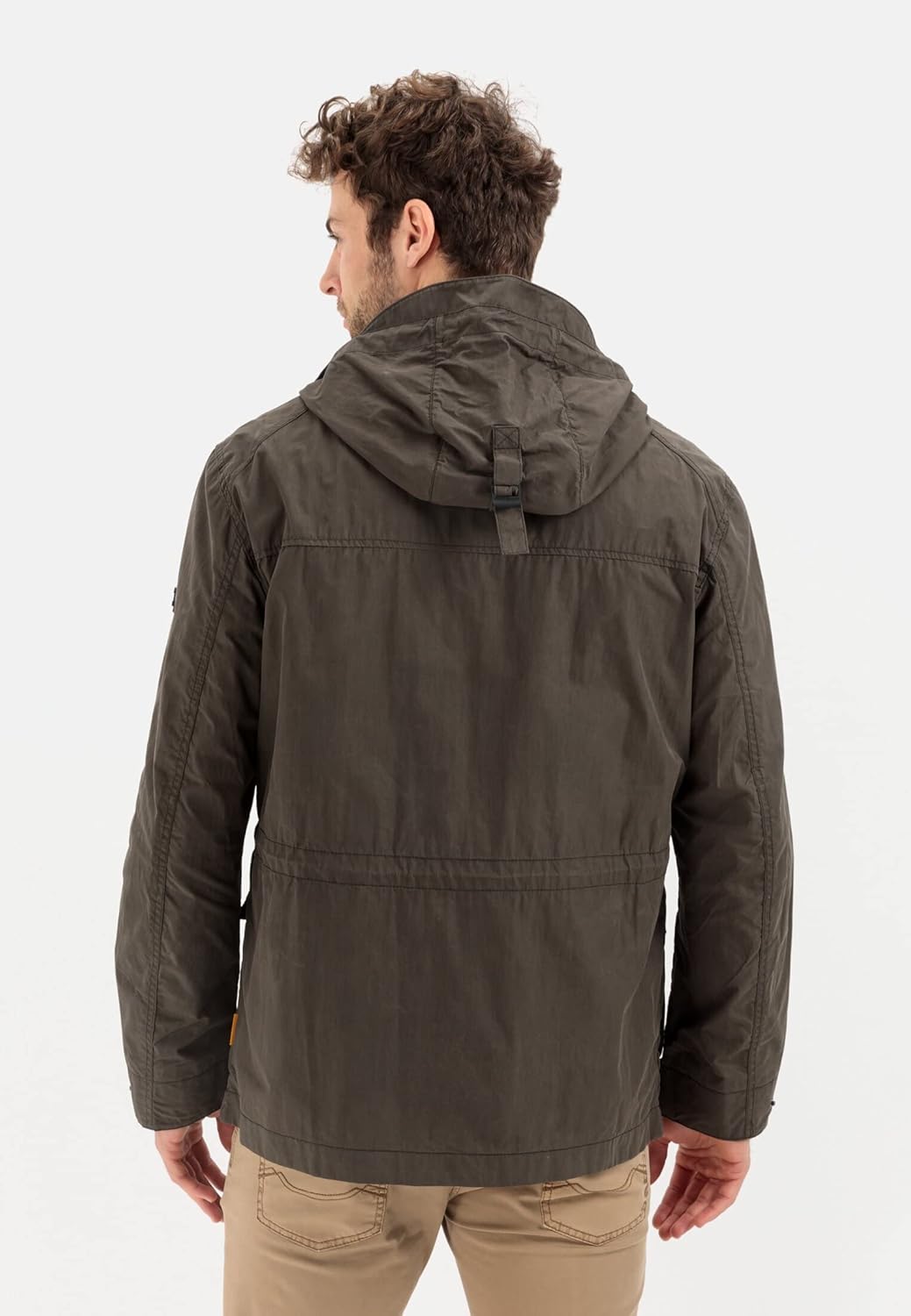 camel active Herren Multi-Pocket Jacke mit Kapuze 48 Oliv Braun, 48 Oliv Braun