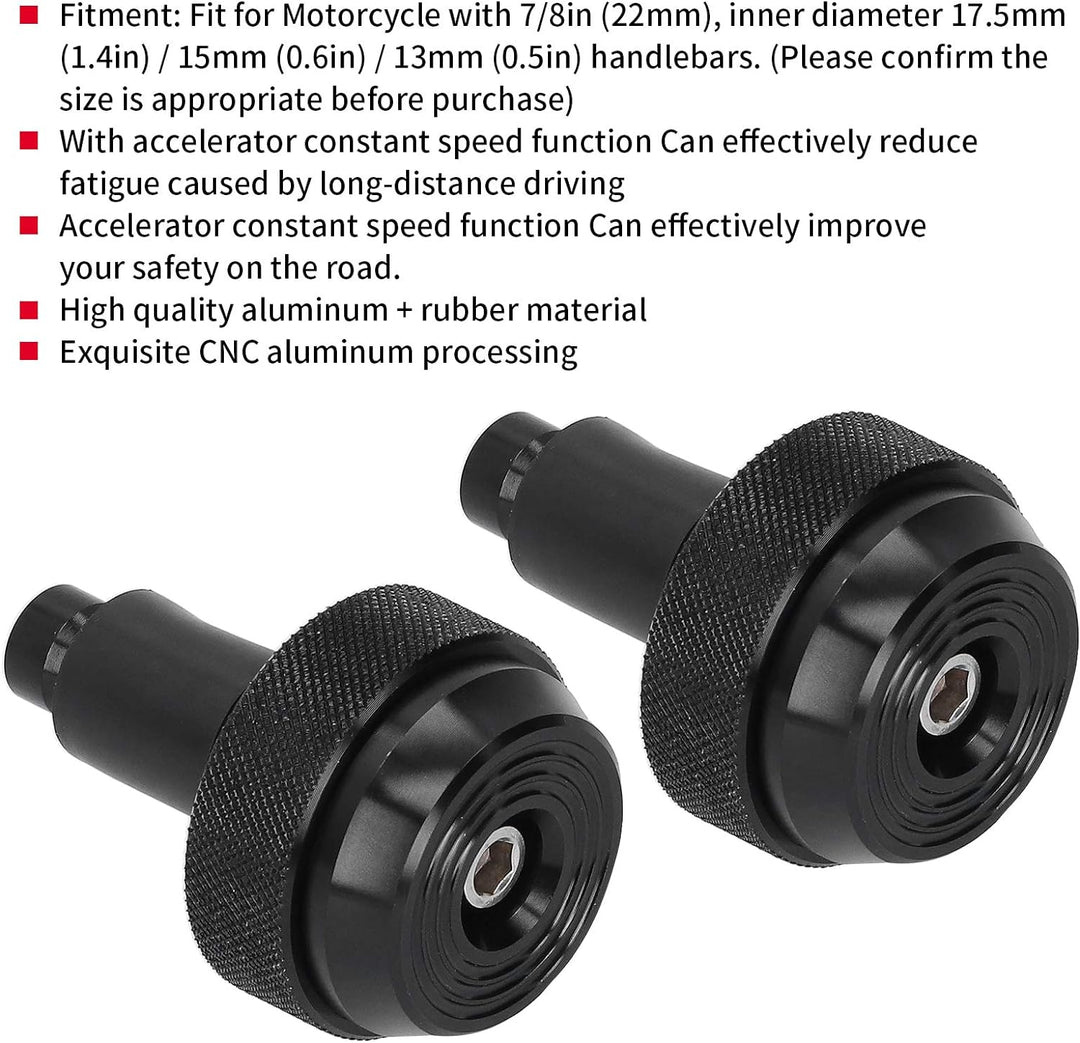 Yctze Lenker Endstopfen Griff Endkappen Motorrad Lenker Endstopfen Drosseldrehzahlregelung Schwarz A