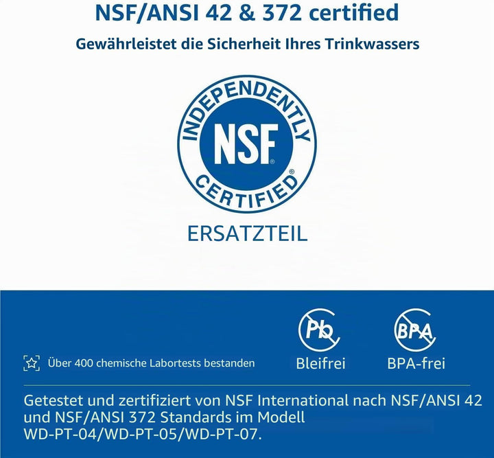 Waterdrop WD-PF-01A Plus NSF Zertifizierte Ersatzfilter für alle Waterdrop-Krugfiltersysteme mit ein