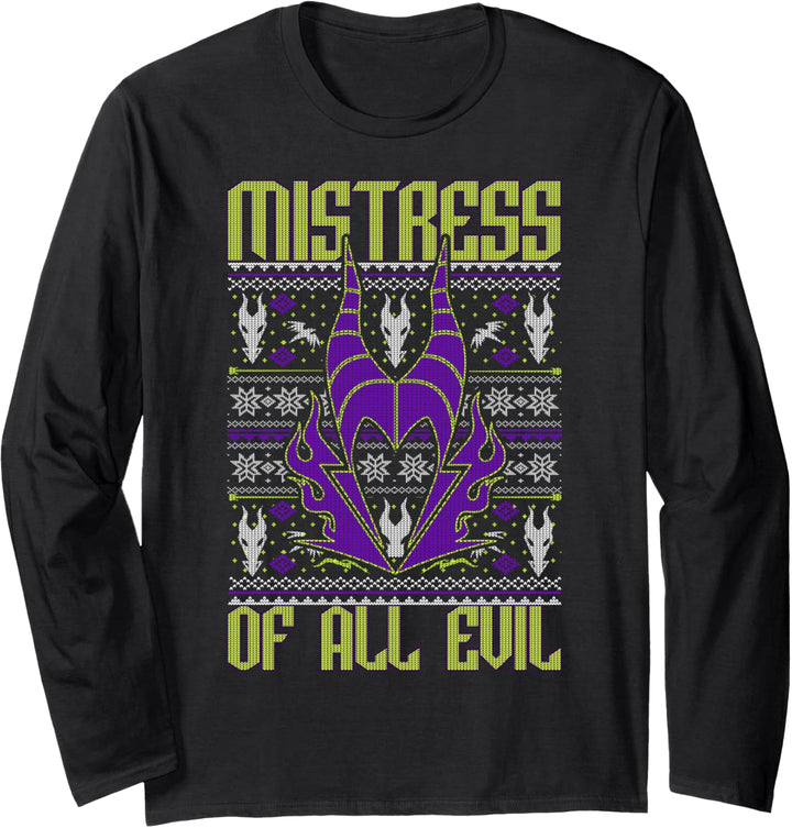 Disney Villains Maleficent Ugly Weihnachten Sweater Style Langarmshirt
