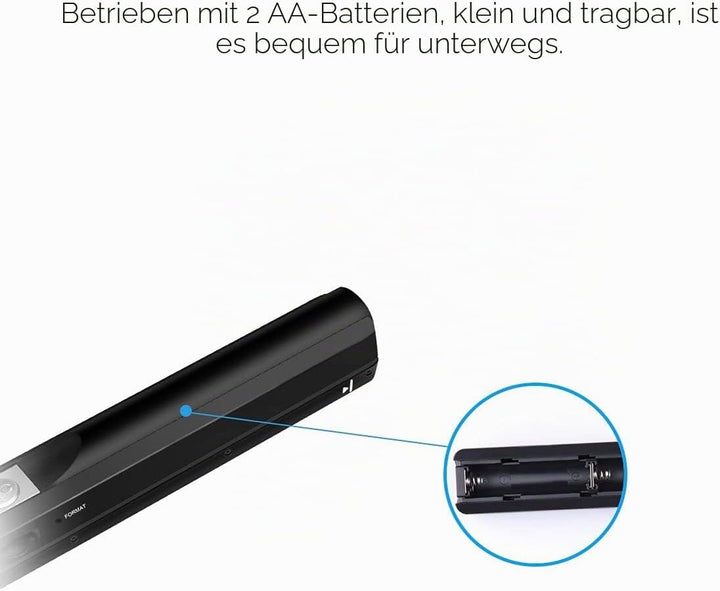 Tragbarer Dokumentenscanner mit 16GTF-Karte, 900 DPI A4 Handscanner Dokumentenscanner, JPG/PDF Hochg