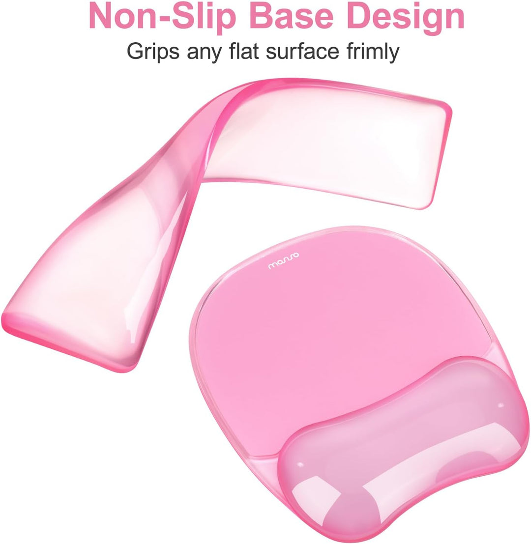 MOSISO Handgelenkauflage Gel für Mauspad Tastatur Set, Unregelmässig Ovales Ergonomisches Mauspad Ta
