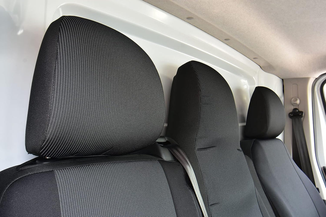 Passgenaue LUX Sitzbezüge passend für Trafic NV300 Vivaro Talento Massgeschneidert 1+2 (3-Sitzer), L