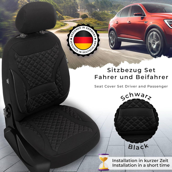 BREMER SITZBEZÜGE Mass Sitzbezüge Schonbezüge für Mercedes B-Klasse W245 ZM4 ZM4 - Schwarz B-Klasse