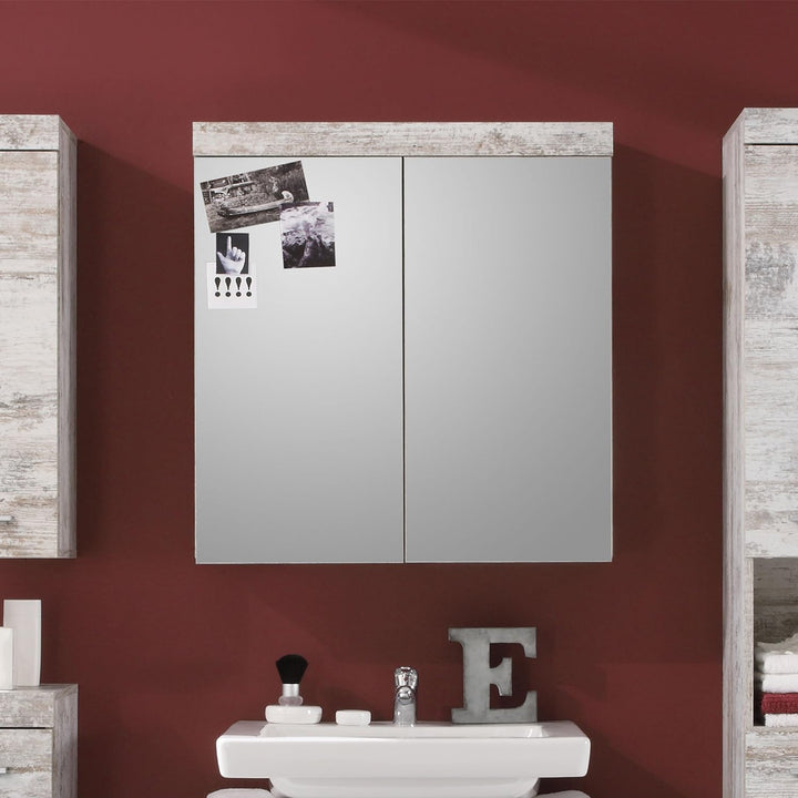 trendteam smart living - Spiegelschrank Spiegel - Badezimmer - Cancun - Aufbaumass (BxHxT) 72 x 79 x