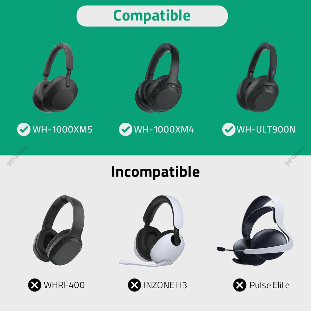 Geekria Tasche Kopfhörer für Sony WH-CH710N, WH-CH700N, WH-1000XM3, WH1000XM2, MDR-XB950B1, XB950N1