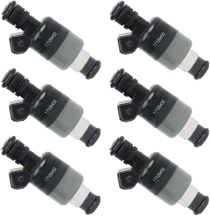 Riloer Ersatz-Motor-Einspritzdüsen, 6 Stück, kompatibel mit C-Hevrolet B-uick P-ontiac O-ldsmobile V