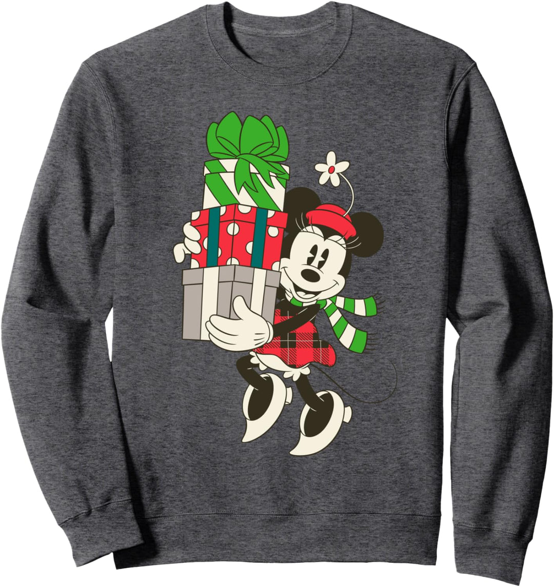 Disney Vintage Minnie Mouse Presents Holiday Sweatshirt