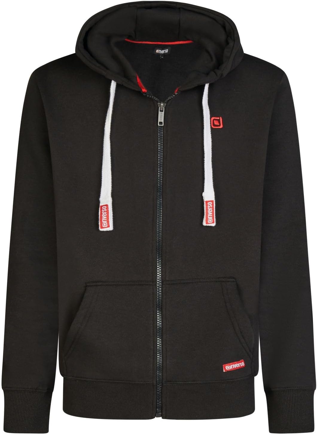 Sweatjacke Herren mit Kapuze Reissverschluss Regular Fit RIVNoah Kapuzenjacke Braun Rot Blau Schwarz