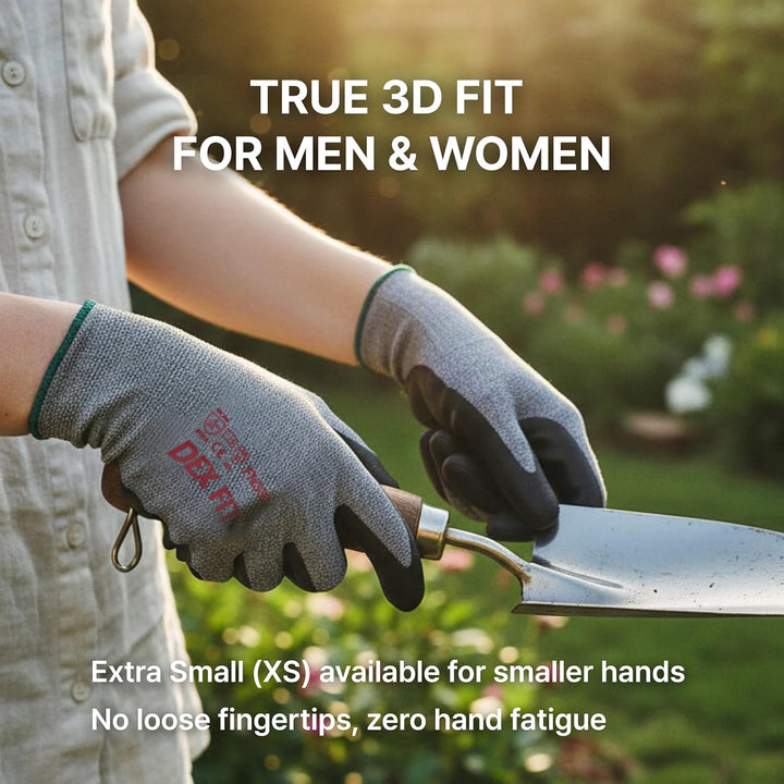 DEX FIT Arbeitshandschuhe FN330-3 Paare, 3D-Comfort Fit, rutschfester Handgriff, mit Schaumnitril be