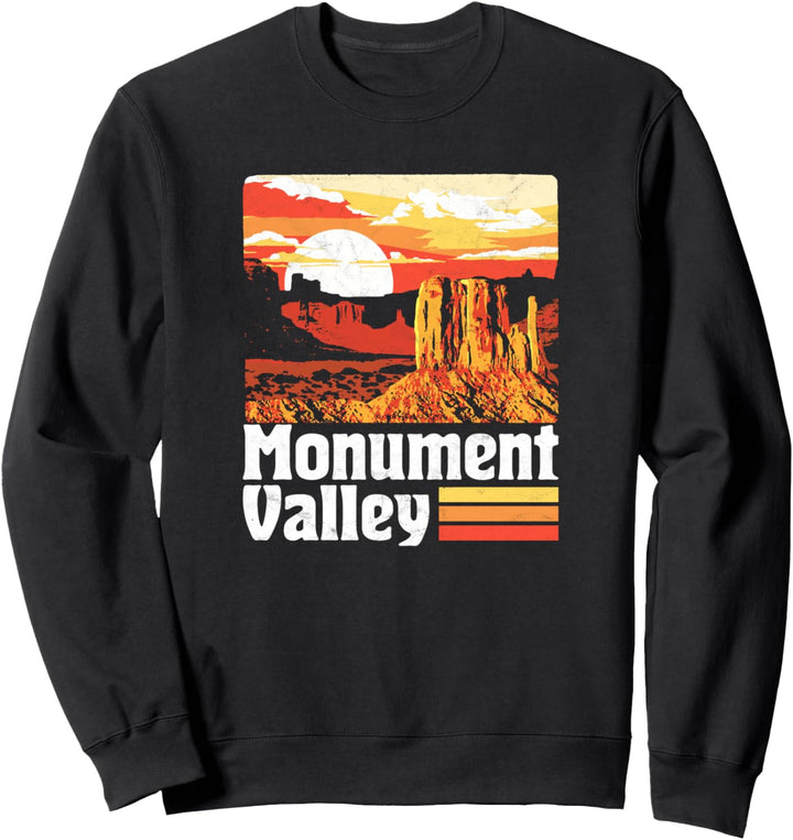 Monument Valley Vintage Sunset 80s Retro Distressed Sweatshirt