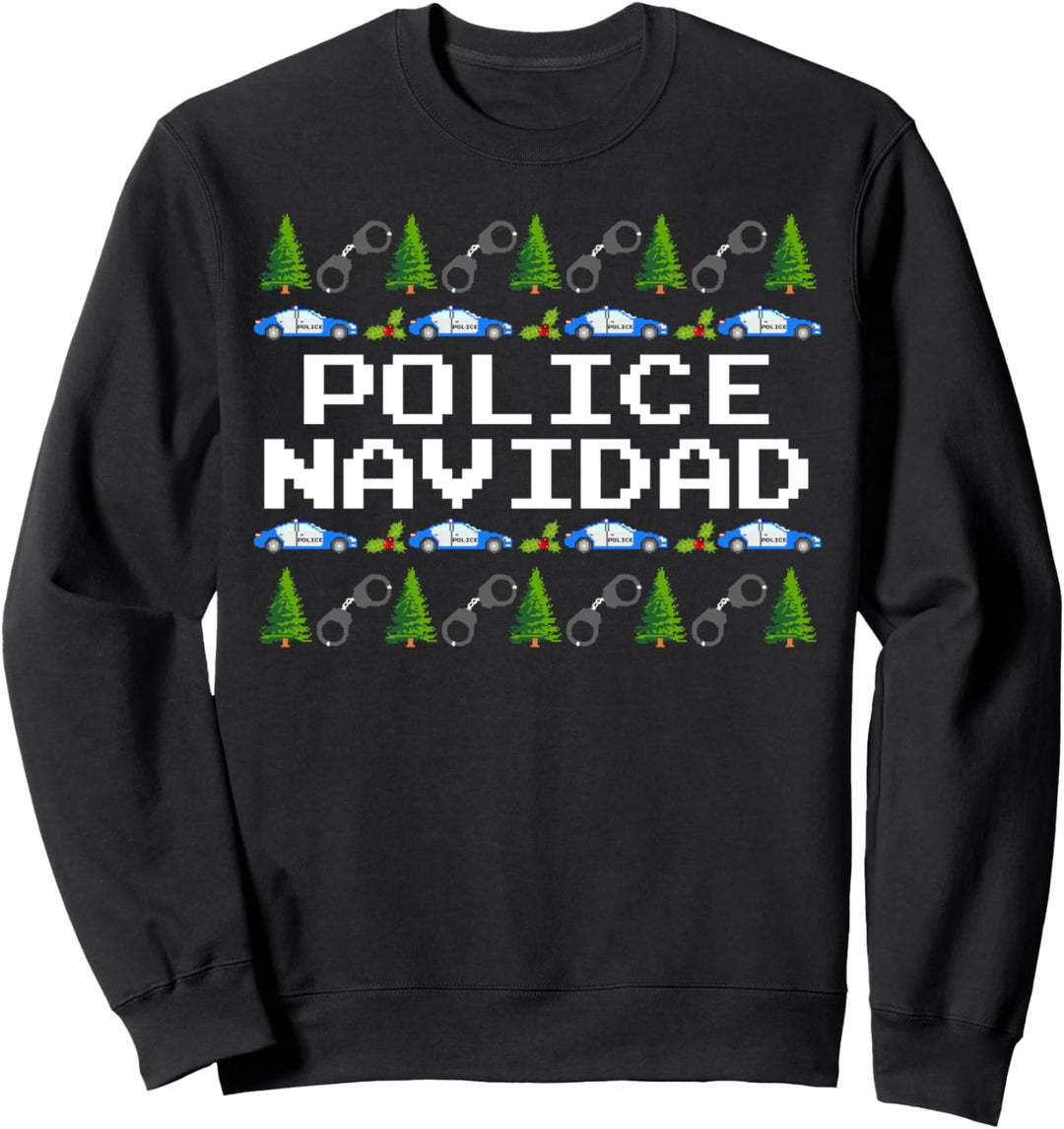 Police Navidad – Hässlicher Pullover-Stil Weihnachten Polizei Sweatshirt