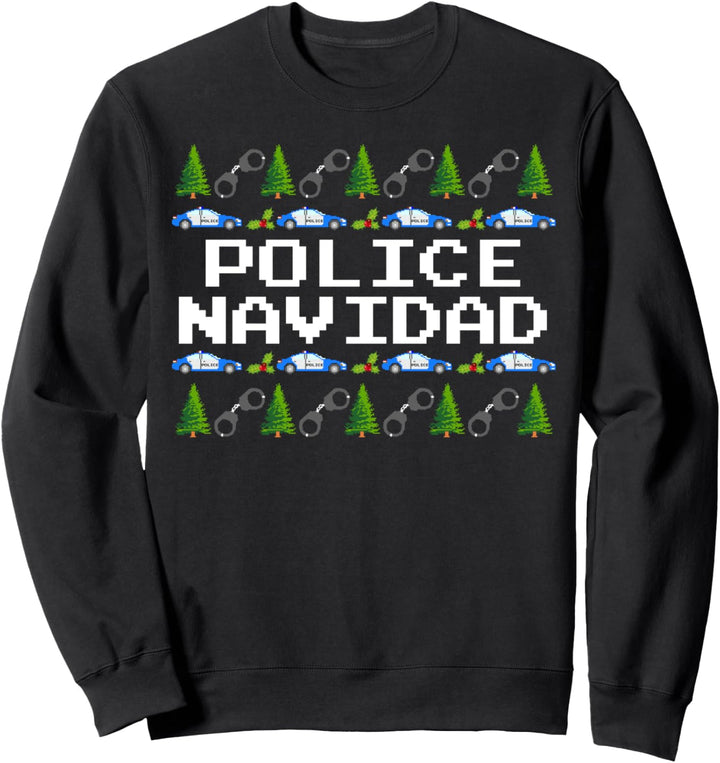 Police Navidad – Hässlicher Pullover-Stil Weihnachten Polizei Sweatshirt
