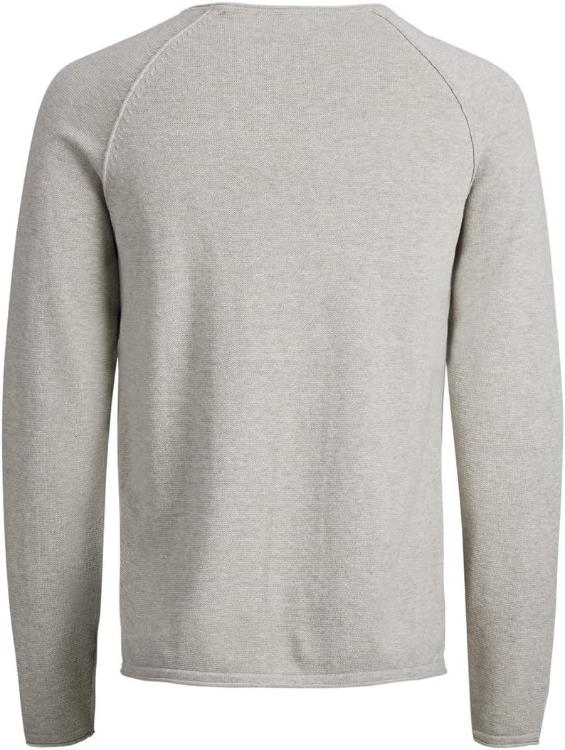 JACK & JONES Male Strickpullover mit Rundhals Einfarbig Strickpullover mit Rundhals XL Elfenbein (Oa