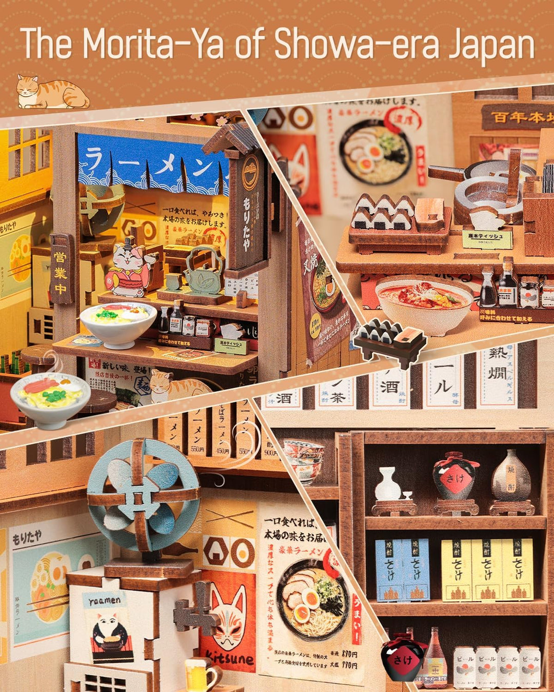 Cutefun Book Nook Kit – DIY Miniatur Kreative Puppenhäuser, Bauen Sie Bezaubernde Bücherregal/Raumde