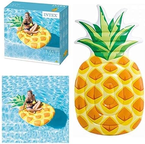 Intex 58761 Luftmatratze aufblasbar "Pineapple" 216 x 124 cm Single, Single