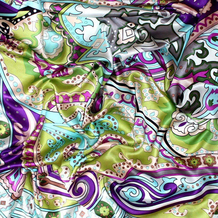 Lorenzo Cana - Luxus Damen Seidentuch, 100% Seide, XL Satin Tuch Seidensatin 110 cm x 110 cm aufwänd